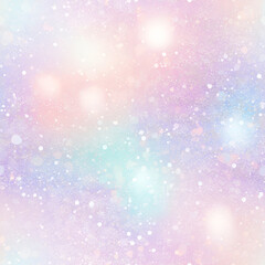 Holographic iridescent rainbow color glitter shiny seamless pattern textured background design 