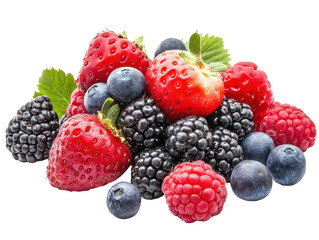 Isolated Mixed Berries