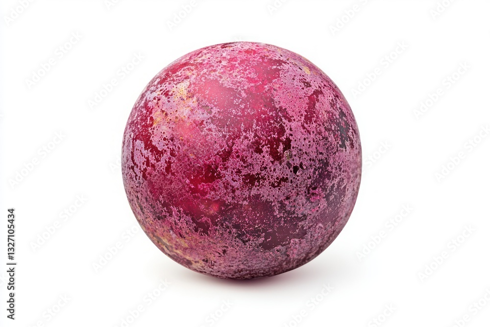 Aufkleber A captivating sphere featuring a unique texture and a rich color palette on a plain white blackground adding depth