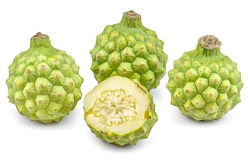 Naklejka premium Sugar Apple Isolated on White Background.
