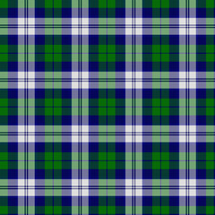 Green, Blue, White, Black Tartan Weave Pattern - Tile