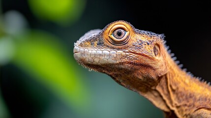 Fototapeta premium Incredible CloseUp of a Colorful Bearded Dragon Captivating Viewers with Its Unique Features and Expressions : Generative AI