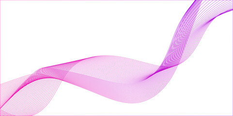 modern and dynamic geometric curved wave line vector, Dynamic curved flowing lines abstract background, technology and sound wave pattern background, twisted and floating wavy geometric curve lines.