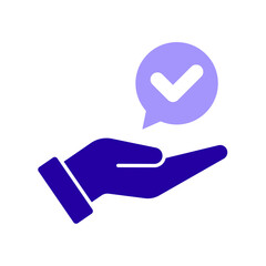 Icon a accept, isolated against a clean background.