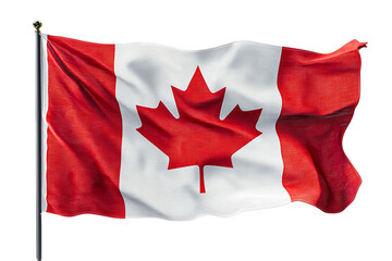 Canadian flag waving gently in the breeze