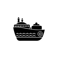 creative details tanker ship icon vector illustration