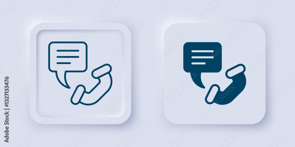 Aufkleber filled and outline telephone 24 hours support icon isolated on grey background. all-day customer sup
