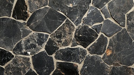 Black stone with grey cement texture, clean and minimal flat lay composition, conveying simplicity and modern elegance.
