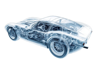 Naklejka premium Isolated Car X-Ray