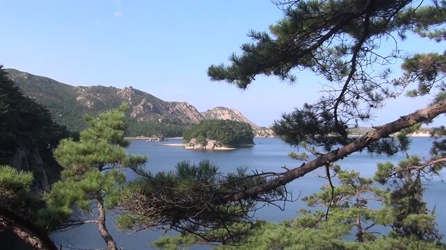 Lagoon in samil lake, Kangwon-do, Kumgang, North Korea