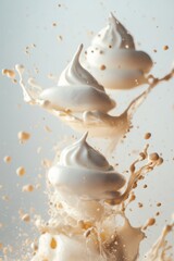 Two sweet treats topped with fluffy whipped cream