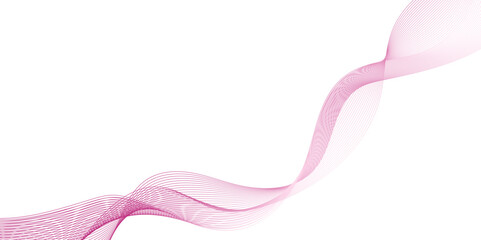 modern color gradient abstract curved wave lines on white background, smooth and dynamic speed wave patterns technology lines, Wavy flowing curve pattern of digital modern technology and geometry.