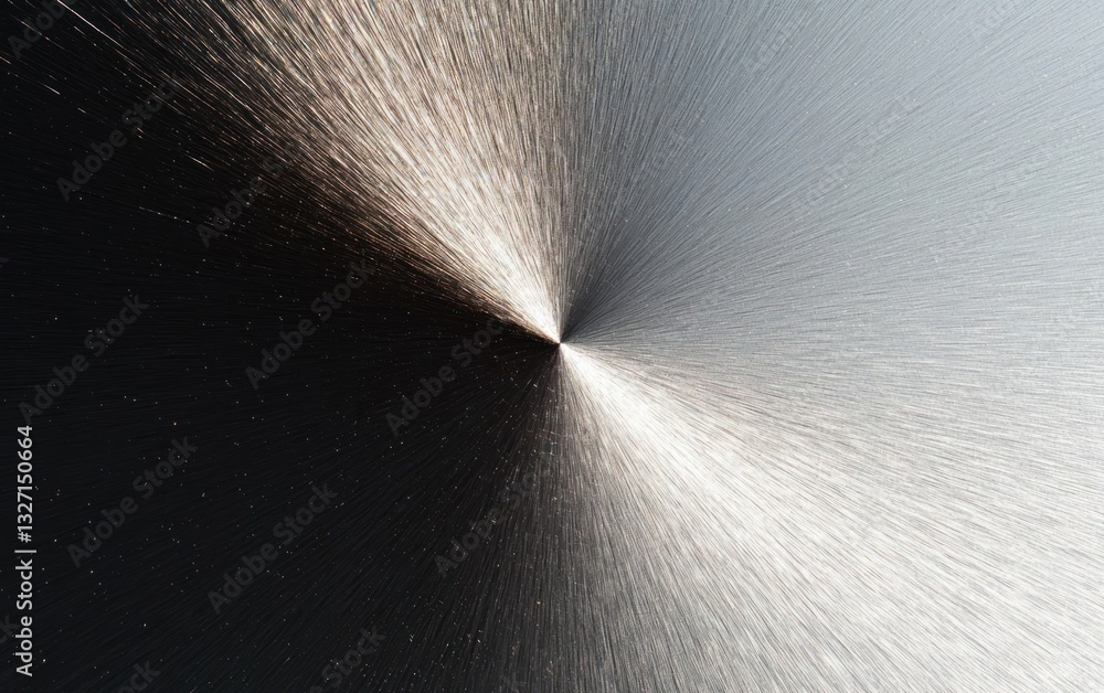 Fototapete abstract image featuring a radial gradient transitioning from dark gray to bright white, speckled wi