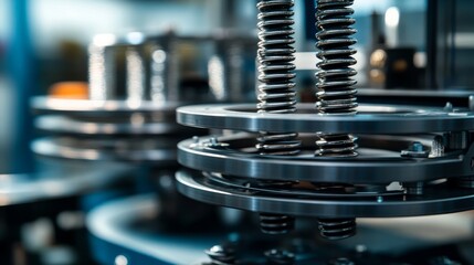 Closeup of standard mold and die springs illustrating advanced spring manufacturing technology