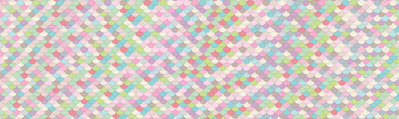 Fish scales background in pastel colors, abstract, color texture. Vector graphics