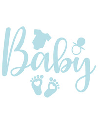 Baby typography design on plain white transparent isolated background for card, shirt, hoodie, sweatshirt, apparel, tag, mug, icon, poster or badge