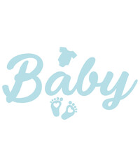 Baby typography design on plain white transparent isolated background for card, shirt, hoodie, sweatshirt, apparel, tag, mug, icon, poster or badge