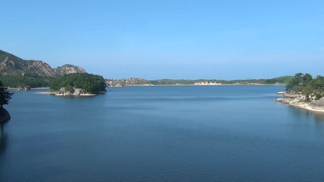 Lagoon in samil lake, Kangwon-do, Kumgang, North Korea