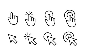 Obraz premium Computer mouse icon set.