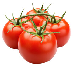 Isolated bunch of ripe red tomatoes