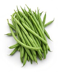 Fototapeta premium Fresh Green Beans Harvest Organic Vegetables Healthy Food Farm Fresh Produce Dietary Fiber