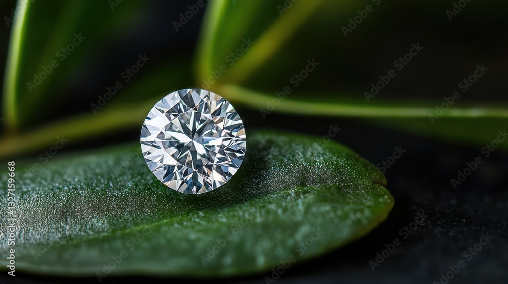 Poster a close-up of a perfect gemstone with a starburst reflection pattern, showcasing the brilliance of p