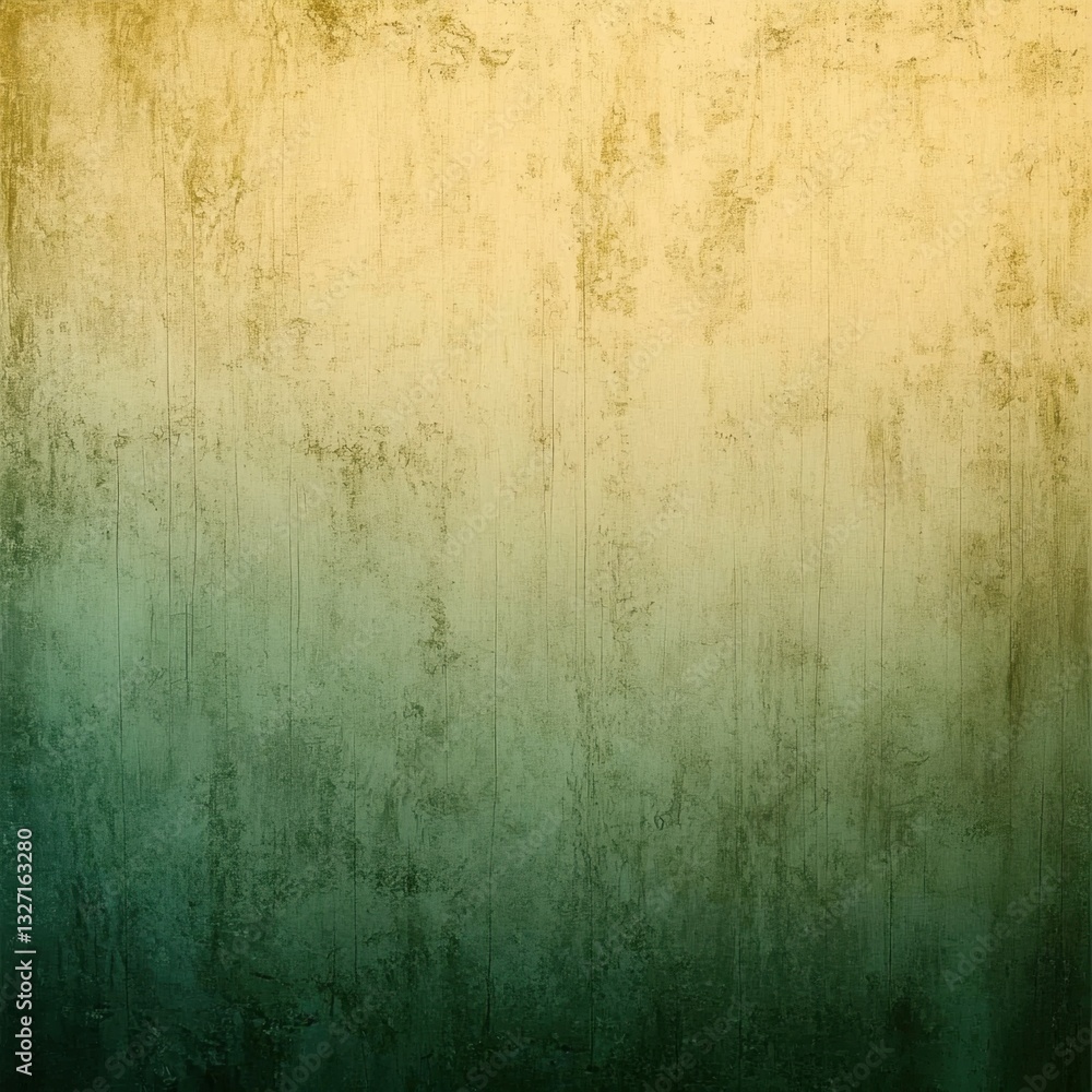 Poster abstract backdrop of green and yellow gradient with grunge texture and vertical lines for design and