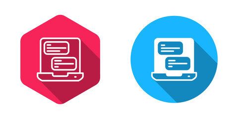 Filled and outline Taxi mobile app icon isolated with long shadow background. Mobile application taxi. Vector