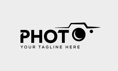 Camera logo, Luxury photography logo icon vector template