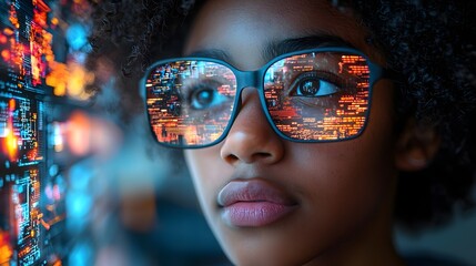 Student Interacting with Holographic Timeline Visualizing Historical Events in 3D Virtual Interface