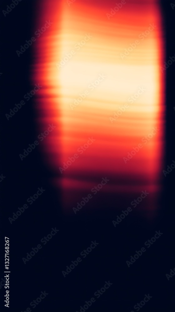 Aufkleber a rectangular glow transitions through red and white colors