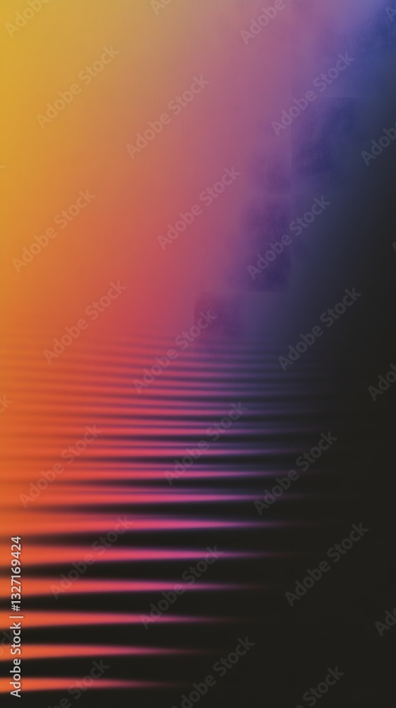 Aufkleber abstract artwork featuring gradients of colors with linear patterns