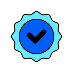 Icon a check, isolated against a clean background.