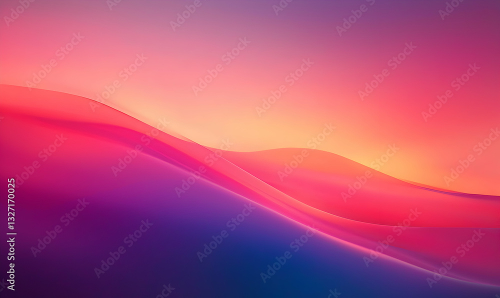Poster abstract gradient waves background with soft blending of pink and purple