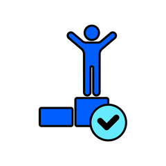 Icon a success, isolated against a clean background.