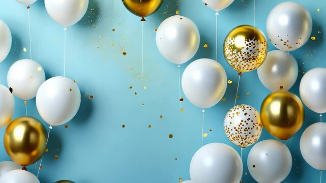 Elegant Festive Balloons and Confetti Background