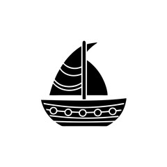 creative details sailboat icon vector illustration 