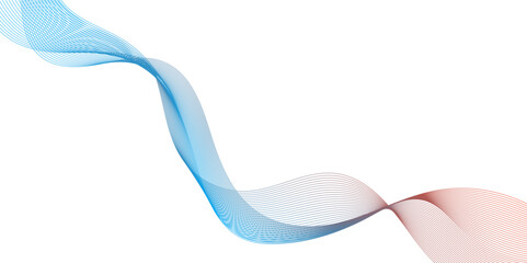 geometric abstract curved wave line on white background in unique style, abstract color gradient technology blend smooth wave lines, geometric abstract lines pattern or wavy stripes for business.