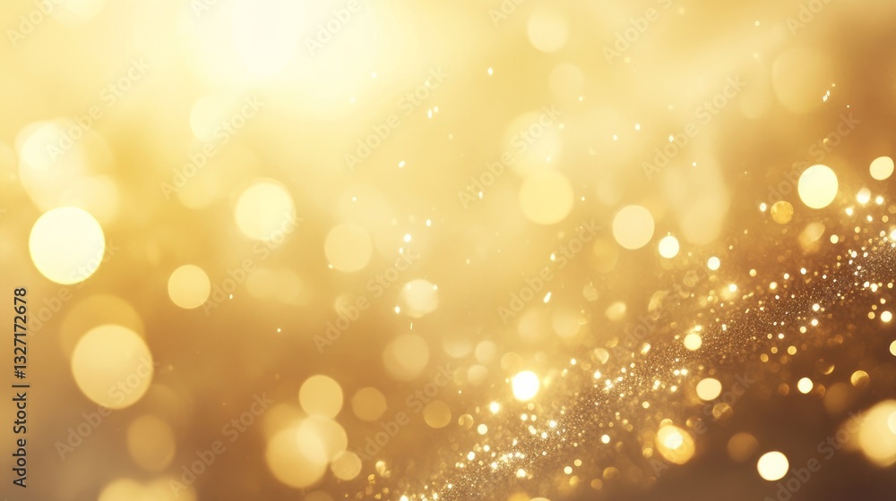 Poster elegant creamcolored background with delicate gold bokeh particles adding a soft and luxurious touch