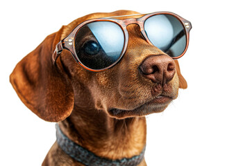 Cool dog wearing sunglasses with a stylish look