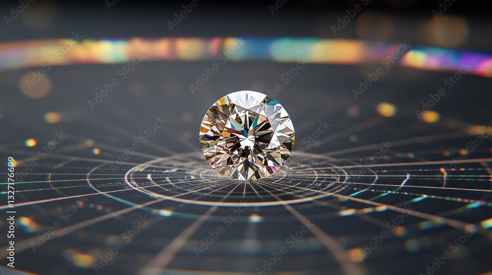 Aufkleber a high-resolution diamond cutting chart showing precision cuts and investment value