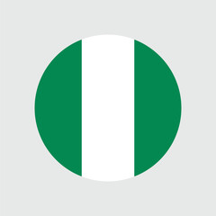 Fototapeta premium Nigeria Flag Sphere Vector