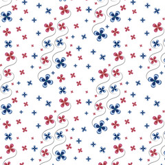 Seamless pattern with colorful hearts