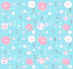 Fototapeta premium seamless pattern with flowers