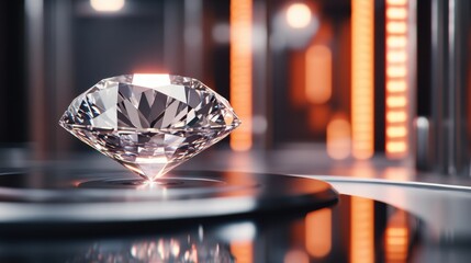 A high-tech diamond authentication device scanning a gemstone for certification