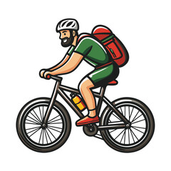 Obraz premium man riding a bike