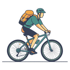 Obraz premium man riding a bike