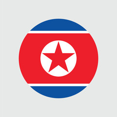 North Korea Flag Sphere Vector