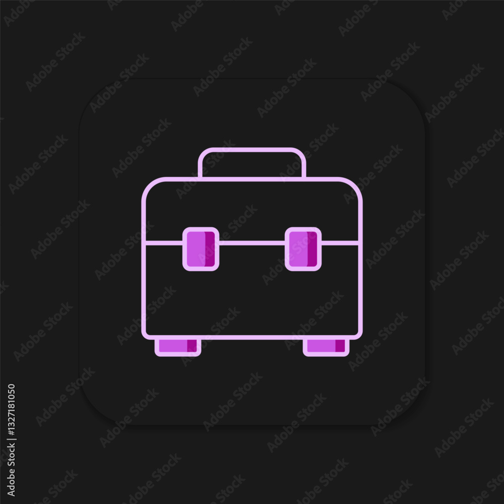 Aufkleber filled outline toolbox icon isolated on black background. tool box sign. flat filled outline style w
