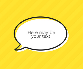 Speech bubble. Space for quote text, frame message